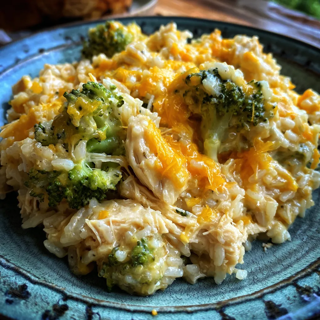 Slow Cooker Cheesy Chicken and Broccoli Rice – Pinch Of Comfort